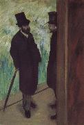 Edgar Degas someone in the corner  of stage oil painting on canvas